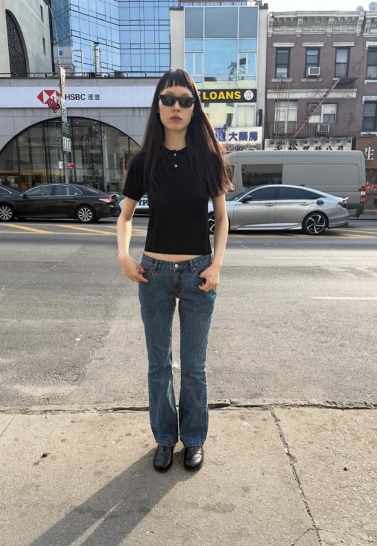  스틸히어 데님 팬츠 스틸 히어 뉴욕 투모로우 진 클래식 블루 진 - STILL HERE