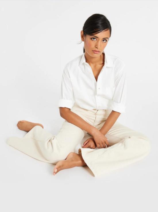  밀레 데님 팬츠 밀 애쉬튼 하이라이즈 와이드 레그 플레어 진 - MILLE