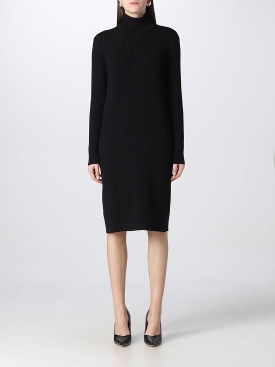 25SS 보테가베네타 미디 원피스 714891 V2I101000 BLACK