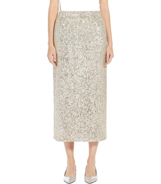 25SS 위켄드막스마라 롱 스커트 2515771011600 001 S Silver - WEEKEND MAX MARA