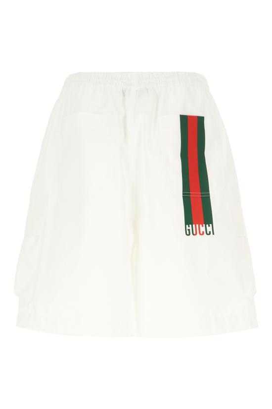 25SS 구찌 웹 버뮤다 쇼츠 814620ZAIAK 9174 Bianco - GUCCI