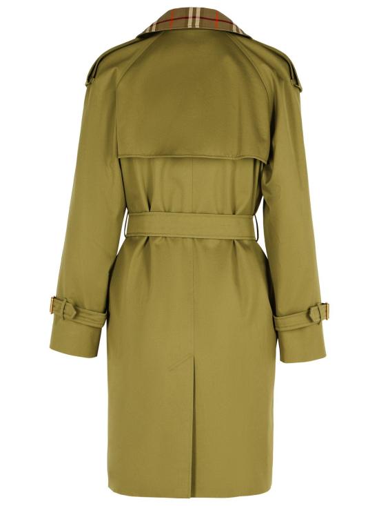 25FW 버버리 더블 브레스티드 벨트 트렌치코트 8111166C2985 Green - BURBERRY