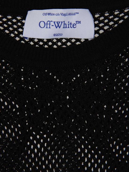  오프화이트 긴팔 티셔츠 OWHT020S24KNI001 1010 BLACK BLACK Black - OFF WHITE