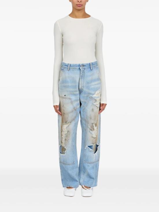 26SS MM6 메종마르지엘라 데님 팬츠 S62LB0183M30018 964 AB023847 - MM6 MAISON MARGIELA