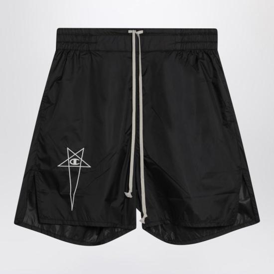 25SS 릭오웬스 x 챔피온 숏팬츠 CM01E1681CHNY Q RICKO 09 Black