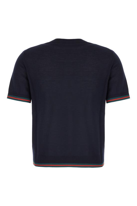 25SS 구찌 엑스트라 파인 캐시미어 실크 탑 820687XKELW 4027 Blu - GUCCI