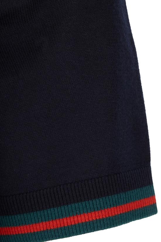 25SS 구찌 엑스트라 파인 캐시미어 실크 탑 820687XKELW 4027 Blu - GUCCI