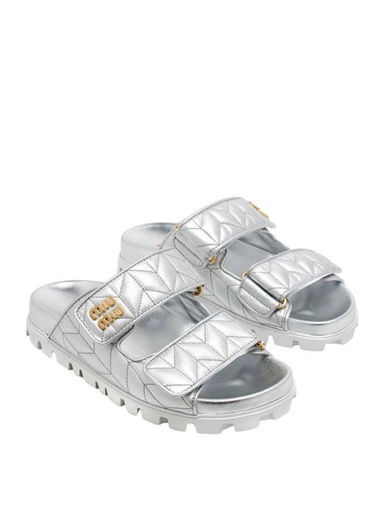 25SS 미우미우 나파 가죽 샌들 5XX640F010 3LLT F0118 ARGENTO - MIU MIU