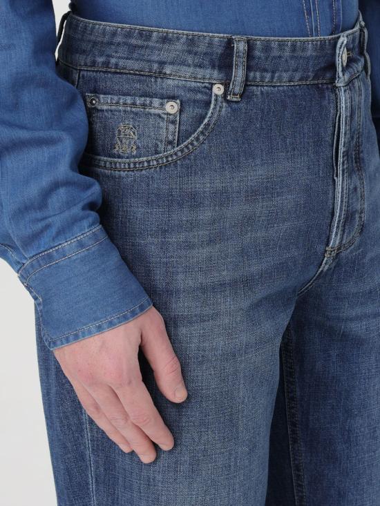 25FW 브루넬로 쿠치넬리 데님 팬츠 M0Z37D3210 C1471 Blue 1 - BRUNELLO CUCINELLI