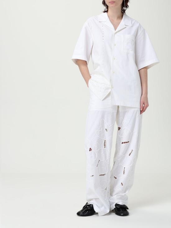 25SS 마린세르 스트레이트 팬츠 UPA056AUWOV0007 WH10 White - MARINE SERRE