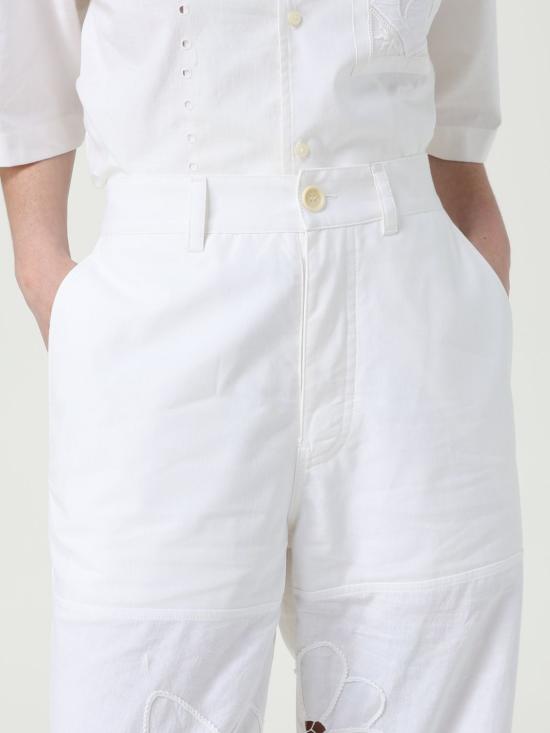 25SS 마린세르 스트레이트 팬츠 UPA056AUWOV0007 WH10 White - MARINE SERRE