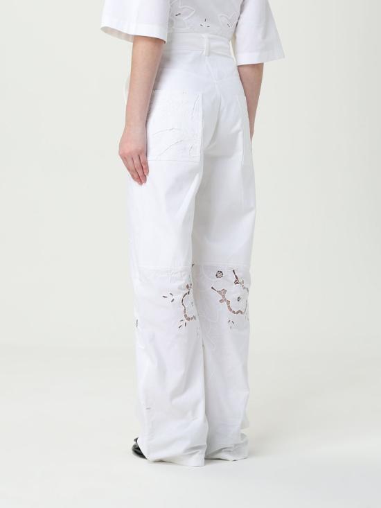 25SS 마린세르 스트레이트 팬츠 UPA056AUWOV0007 WH10 White - MARINE SERRE