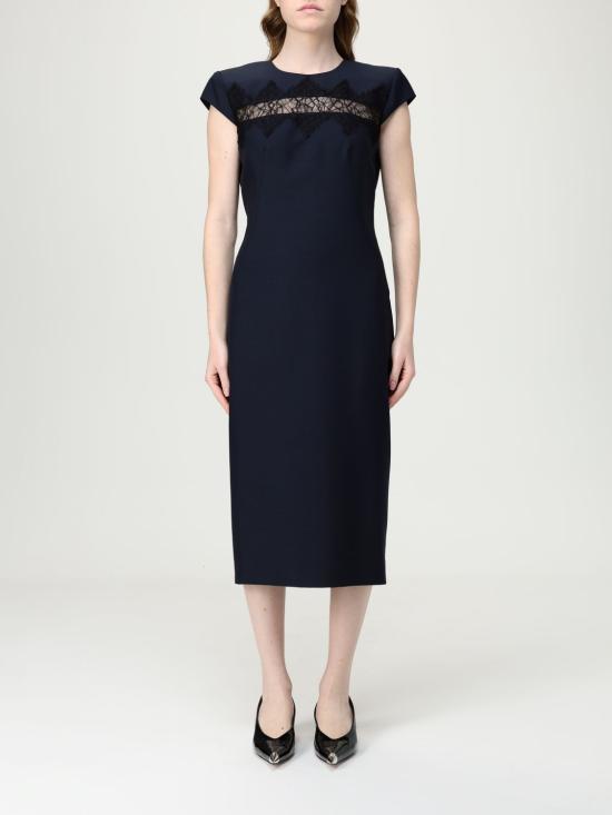 25FW 알렉산더 맥퀸 롱 원피스 830138QJAEK4 100 Blue