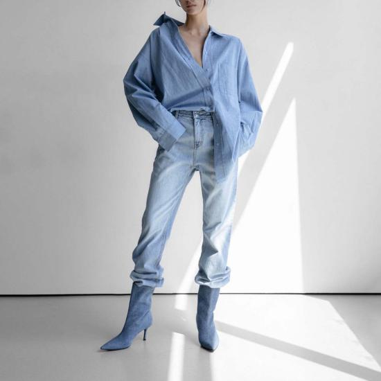  더 엔케이씨 스토어 데님 팬츠 Nkc 스토어 슬림 스트레이트 레그 진 - The NKC Store