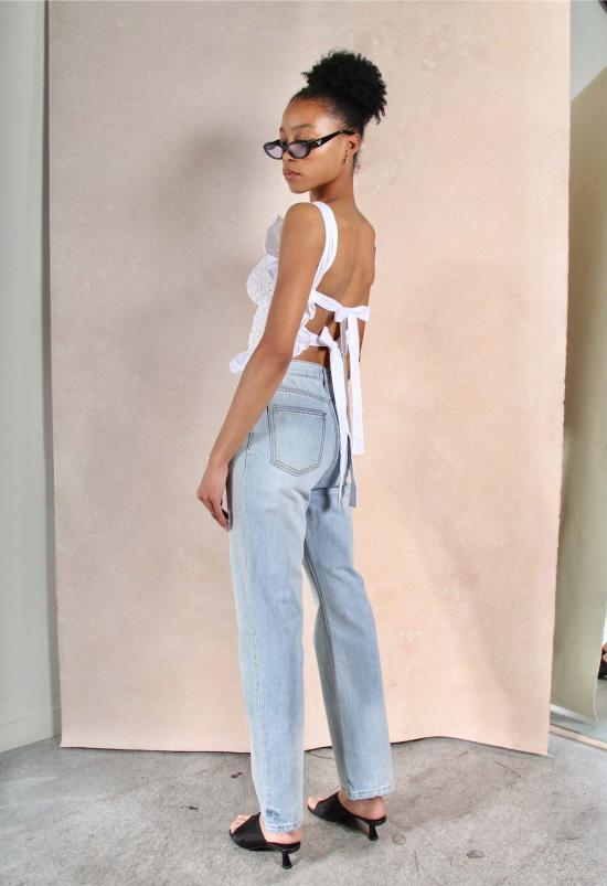  더 엔케이씨 스토어 데님 팬츠 Nkc 스토어 슬림 스트레이트 레그 진 - The NKC Store