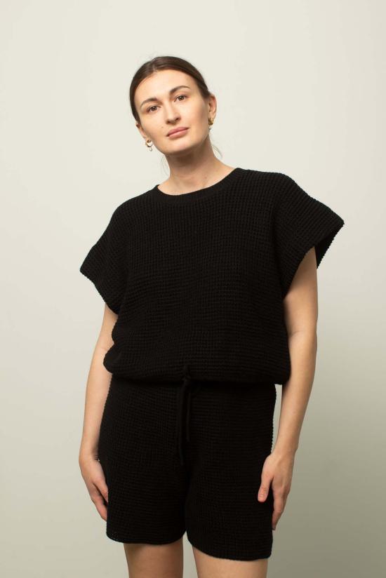  아뜰리에 델핀 숏팬츠 아틀리에 델핀 세라 숏 블랙 - ATELIER DELPHINE