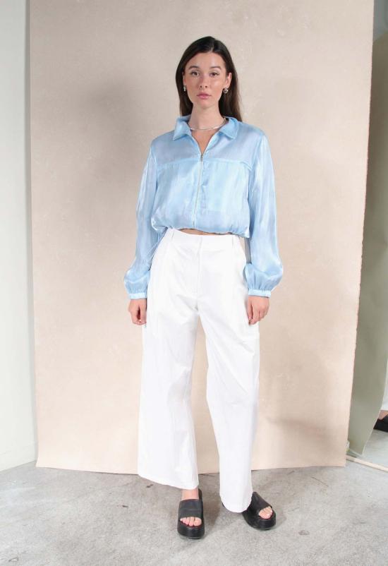  더 엔케이씨 스토어 봄버 자켓 Nkc 스토어 쉬머 봄버 재킷 블루 - The NKC Store