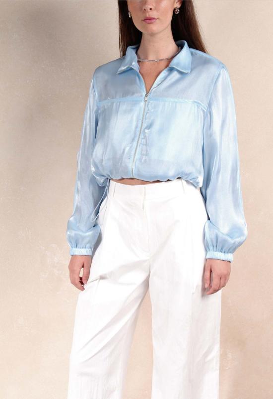  더 엔케이씨 스토어 봄버 자켓 Nkc 스토어 쉬머 봄버 재킷 블루