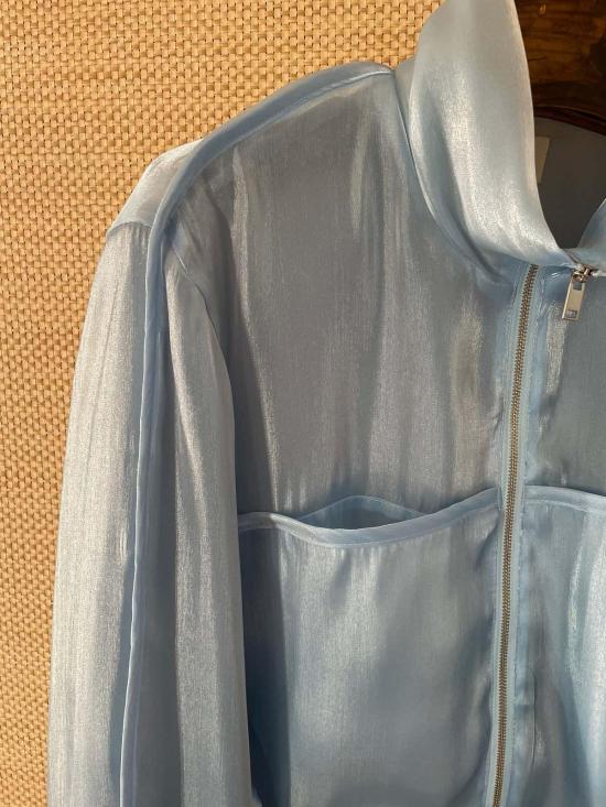  더 엔케이씨 스토어 봄버 자켓 Nkc 스토어 쉬머 봄버 재킷 블루 - The NKC Store