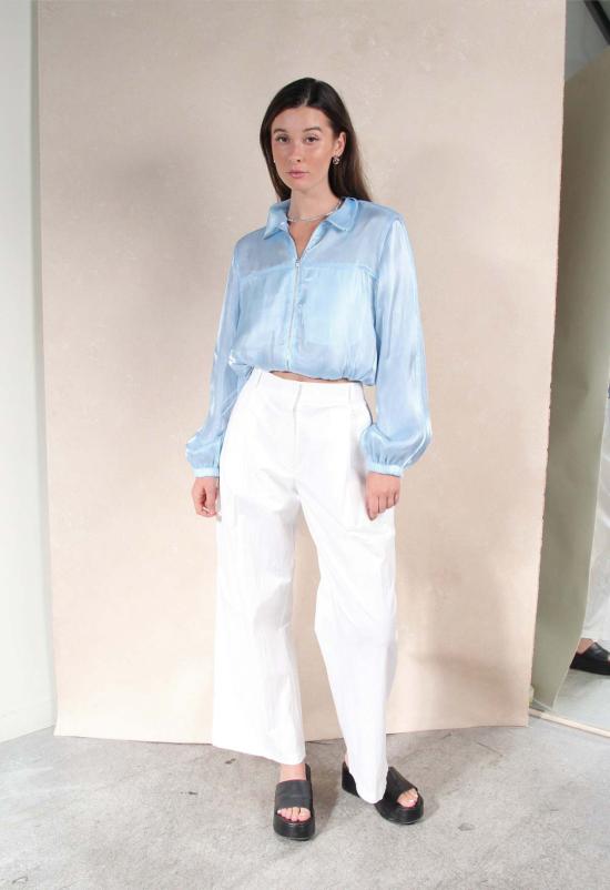  더 엔케이씨 스토어 봄버 자켓 Nkc 스토어 쉬머 봄버 재킷 블루 - The NKC Store