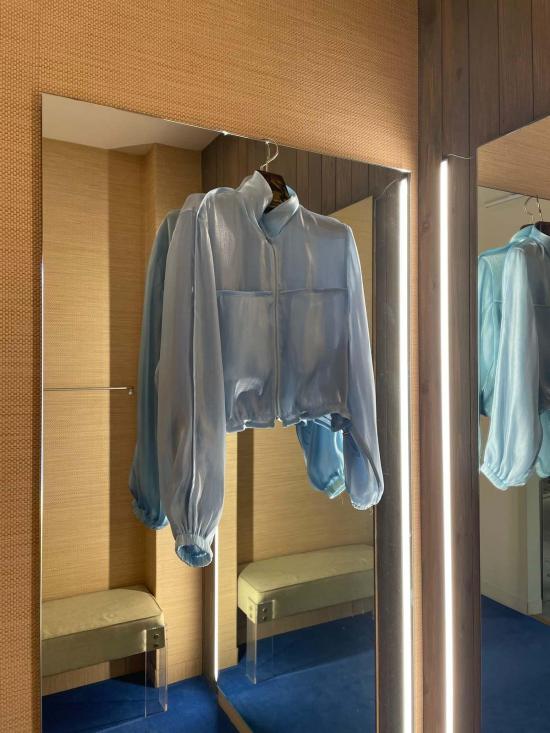  더 엔케이씨 스토어 봄버 자켓 Nkc 스토어 쉬머 봄버 재킷 블루 - The NKC Store