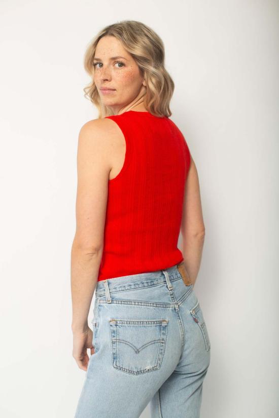  아뜰리에 델핀 민소매 티셔츠 아틀리에 델핀 포인텔 릴렉스 탱크 - ATELIER DELPHINE