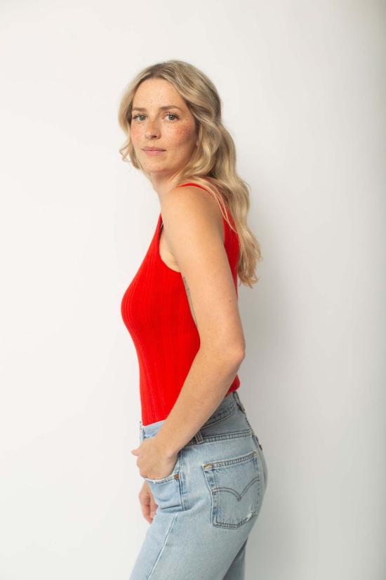  아뜰리에 델핀 민소매 티셔츠 아틀리에 델핀 포인텔 릴렉스 탱크 - ATELIER DELPHINE