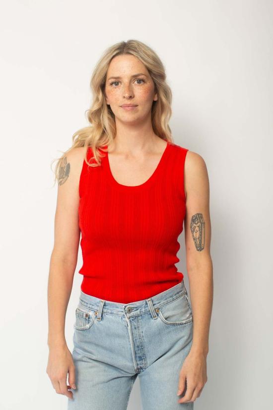  아뜰리에 델핀 민소매 티셔츠 아틀리에 델핀 포인텔 릴렉스 탱크