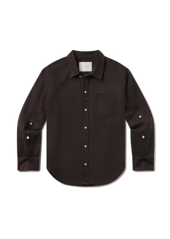  시티즌 오브 휴머니티 셔츠 시티즌스 오브 휴머니티 카일라 슈렁큰  셔츠 초콜릿 - CITIZEN OF HUMANITY