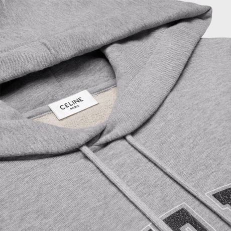 25SS 셀린느 후드 티셔츠 2Y65G670Q09BQ GREY MELANGE NAVY STONEWASH DOM - CELINE