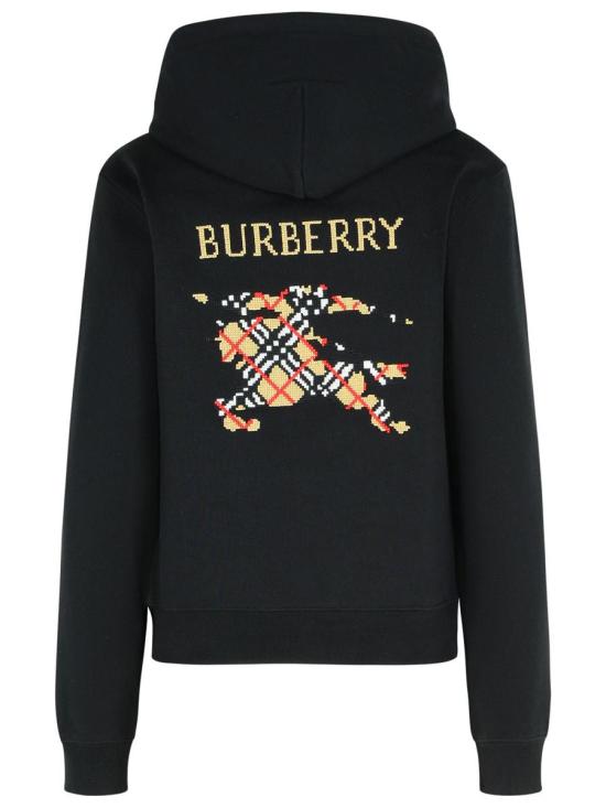 25FW 버버리 코튼 후드 티셔츠  8110966A1189 Black - BURBERRY