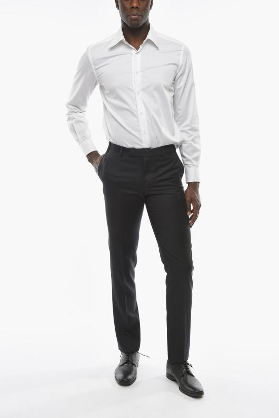  꼬르넬리아니 스트레이트 팬츠 805Z2Z 7838233 001 Blue - CORNELIANI