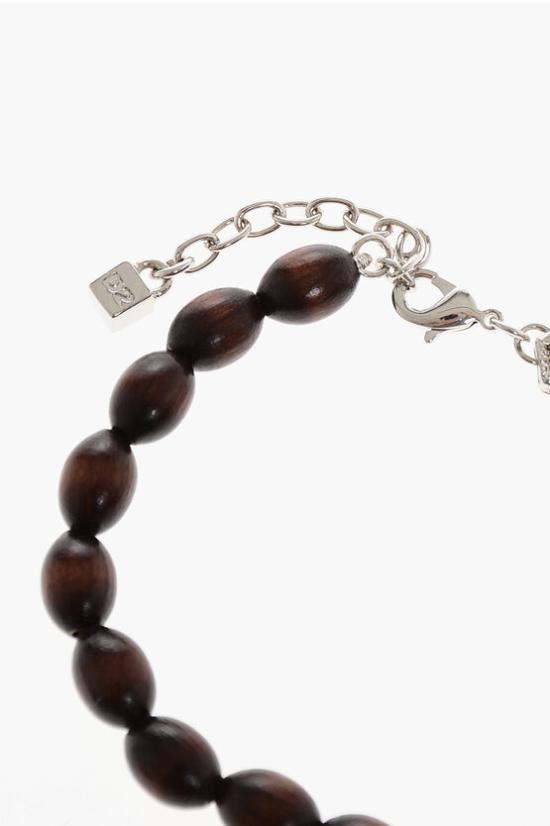  디스퀘어드2 팔찌 ANW0008 28506536 M920 Marrone Argento - DSQUARED2