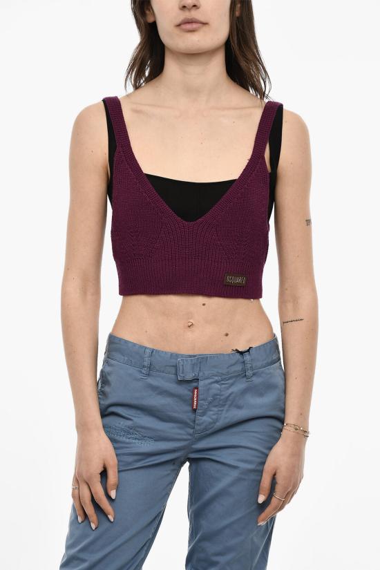  디스퀘어드2 민소매 티셔츠 S75HA1201 S18305 406 Violet