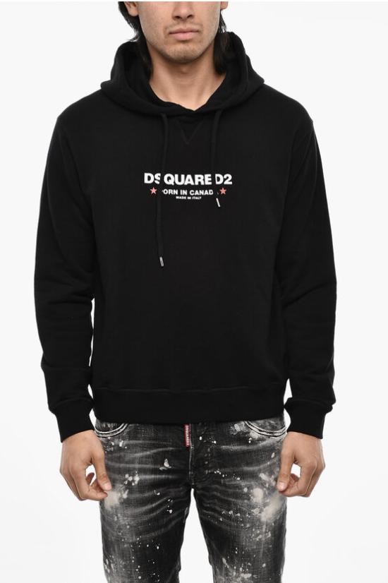  디스퀘어드2 후드 티셔츠 S71GU0662 S25551 900 Black