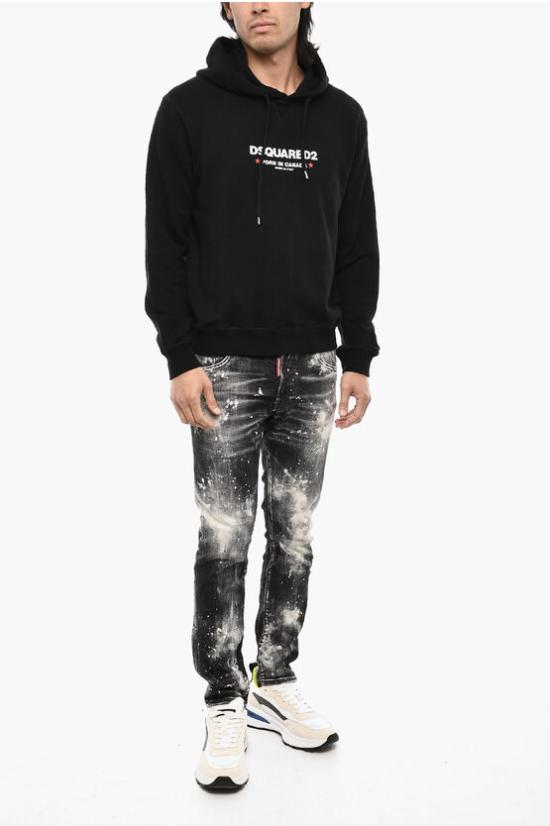  디스퀘어드2 후드 티셔츠 S71GU0662 S25551 900 Black - DSQUARED2