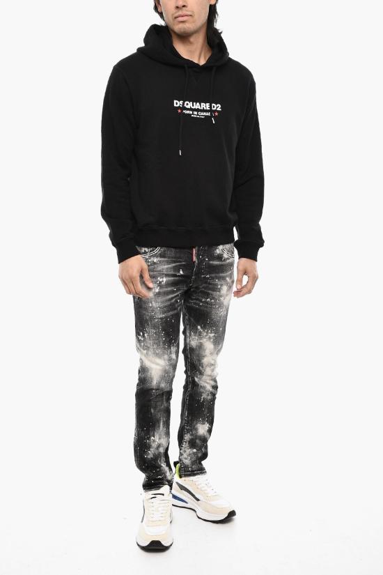  디스퀘어드2 후드 티셔츠 S71GU0662 S25551 900 Black - DSQUARED2