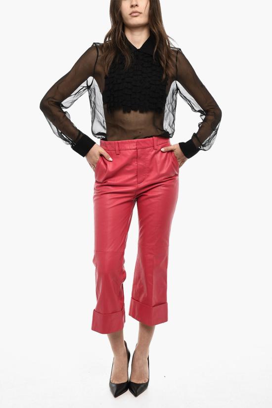  디스퀘어드2 가죽 팬츠 S75KB0273 SY1545 254 Red - DSQUARED2