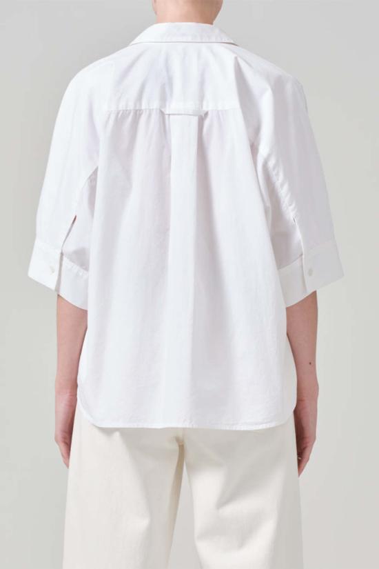  시티즌 오브 휴머니티 셔츠 Citizens Of Humanity Claire Origami 셔츠 Optic White - CITIZEN OF HUMANITY