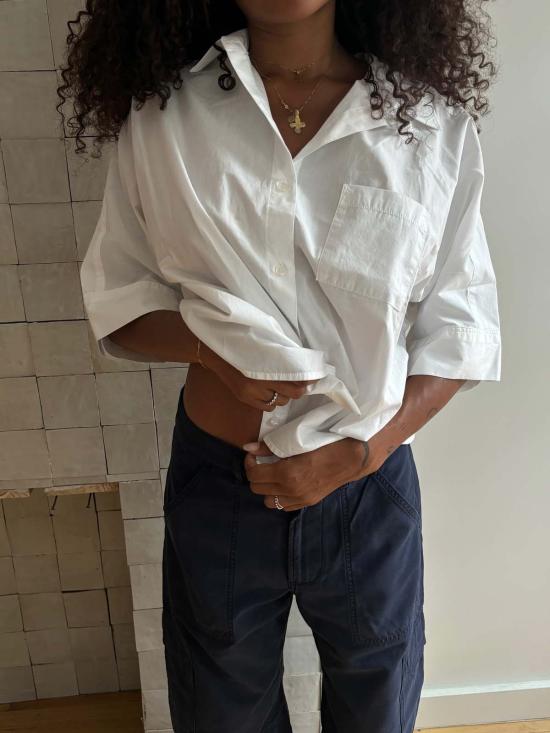  시티즌 오브 휴머니티 셔츠 Citizens Of Humanity Claire Origami 셔츠 Optic White - CITIZEN OF HUMANITY