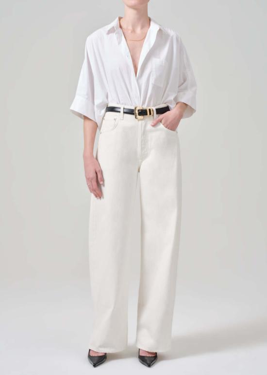  시티즌 오브 휴머니티 셔츠 Citizens Of Humanity Claire Origami 셔츠 Optic White - CITIZEN OF HUMANITY