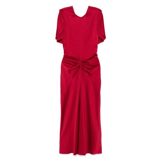 25FW 빅토리아 베컴 롱 원피스 1325WDR005227D ROSE RED