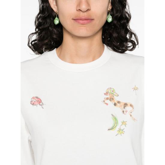 25FW 알레메 반팔 티셔츠 5477T CREAM WHITE - ALEMAIS