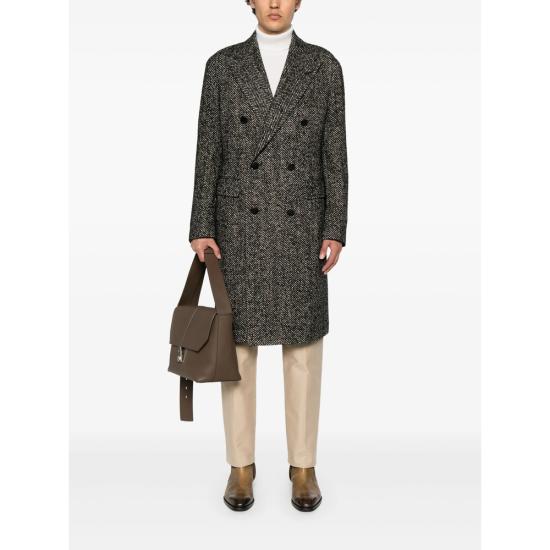 25FW 딸리아토레 코트 340218 C LD10B EN936 BLACK WHITE - TAGLIATORE