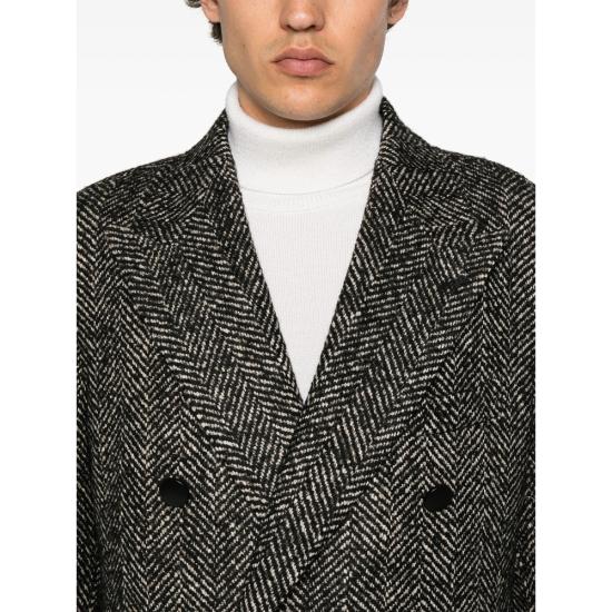 25FW 딸리아토레 코트 340218 C LD10B EN936 BLACK WHITE - TAGLIATORE