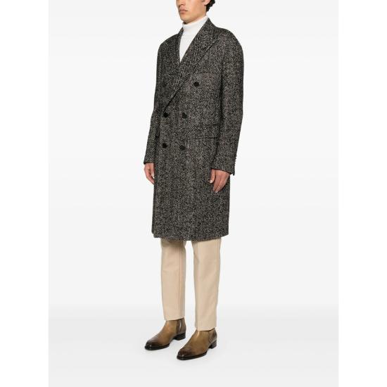 25FW 딸리아토레 코트 340218 C LD10B EN936 BLACK WHITE - TAGLIATORE