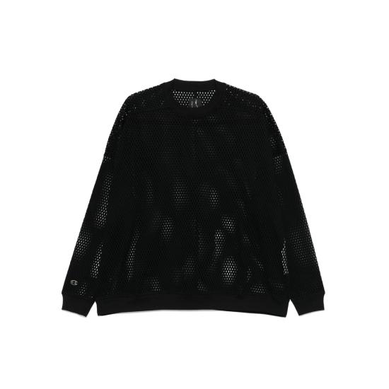 25SS 릭오웬스 x 챔피온 긴팔 티셔츠 CM01E1670 CHONET 09 BLACK