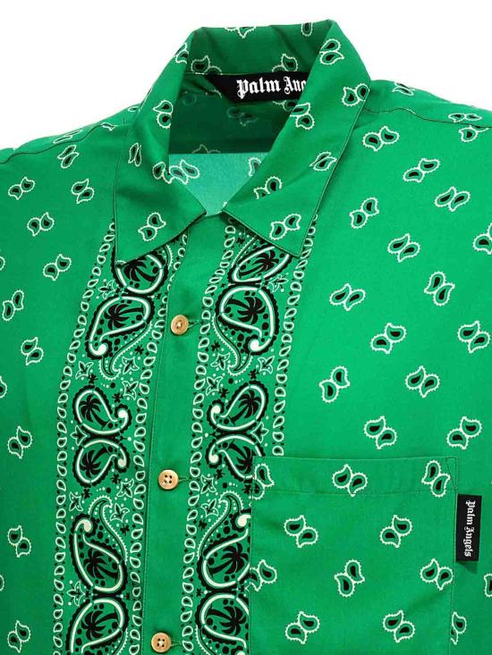  팜앤젤스 반팔 셔츠 PMGG005S24FAB0065555 Green - PALM ANGELS