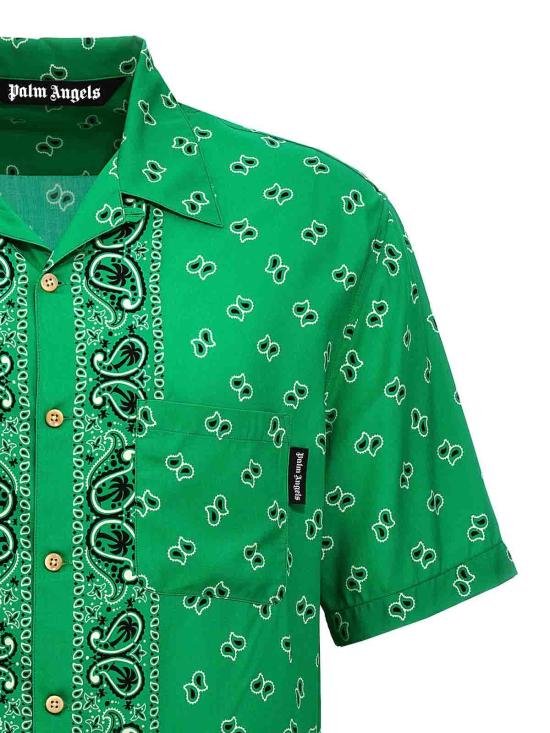  팜앤젤스 반팔 셔츠 PMGG005S24FAB0065555 Green - PALM ANGELS