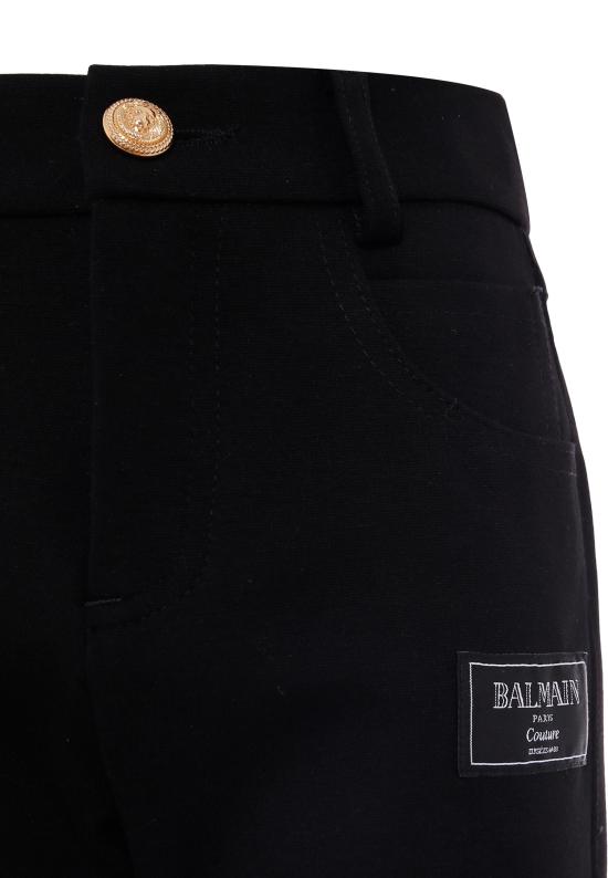 25FW [키즈] 발망 스트레이트 팬츠 BX6Q80 J0371 930OR BLACK - BALMAIN